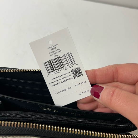 NWT Kate Spade x Disney White Leather Minnie Mouse Large Continental Wallet - Picture 6 of 6